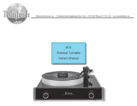 McIntosh MT5 - Owners manual 